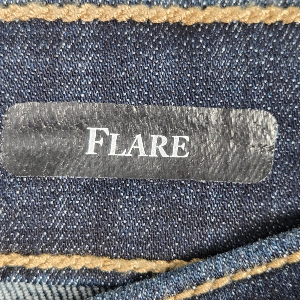 Judy Blue Los Angeles Dark Wash Flare Raw Hem Jeans Size 15/32(29) Blue Stretch